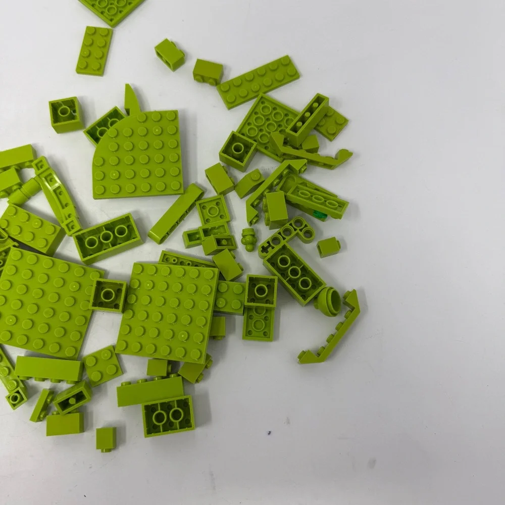 LEGO Bulk Bricks Parts Lime Green 3.4oz Mixed Lot Plates Pieces Building Toy